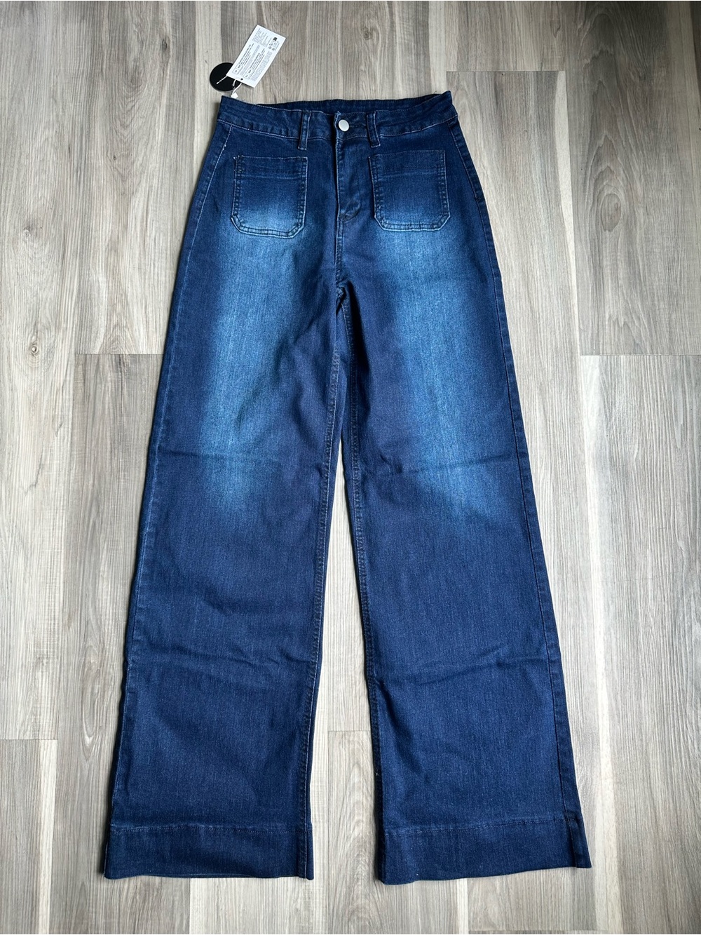 Women’s Wide Leg Jeans - Dark Blue